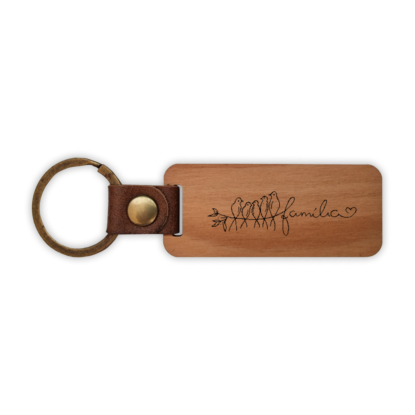 Personalisierter Schlüsselanhänger aus Holz