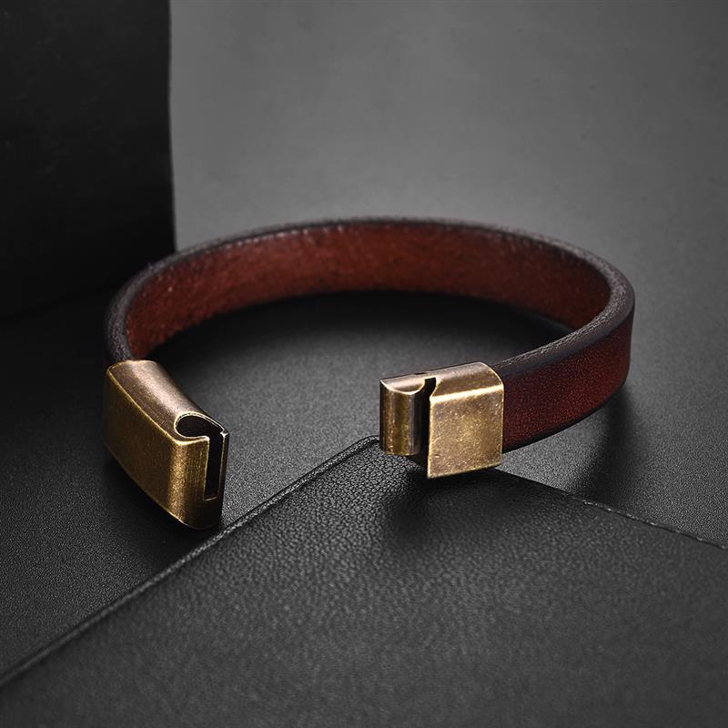 Braunes Vintage Lederarmband Personalisierbar