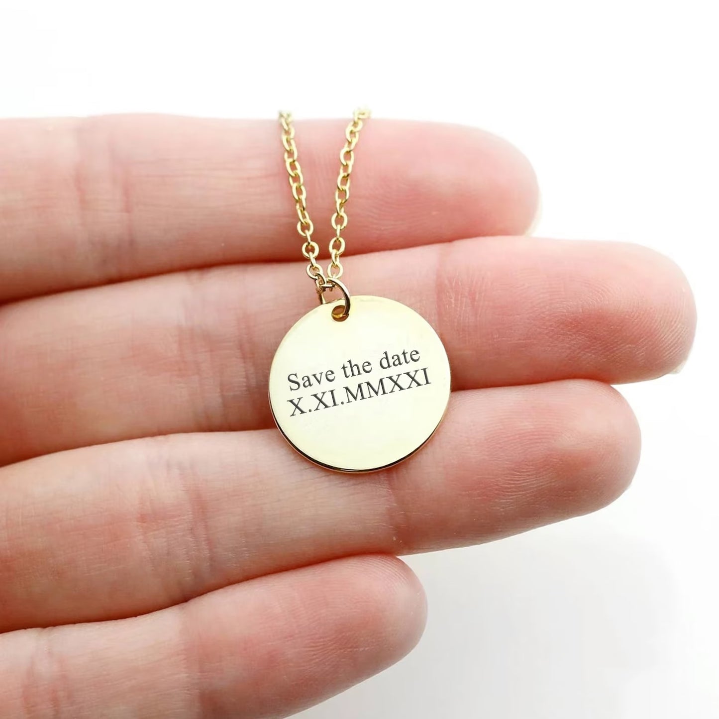 Personalisierte Kette mit Gravurplättchen
