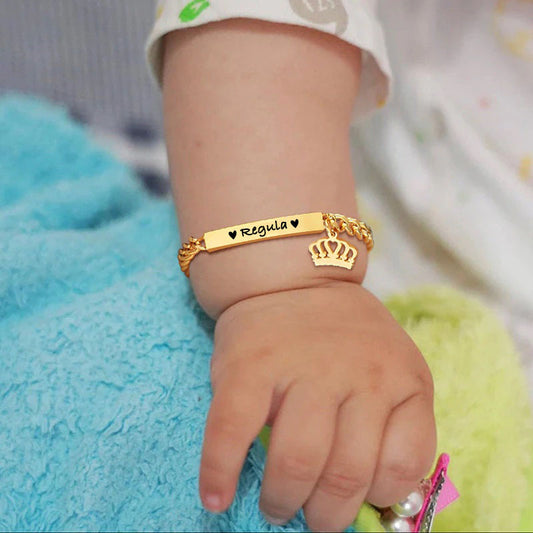 Personalisiertes Baby Kinder Armband mit Gravur