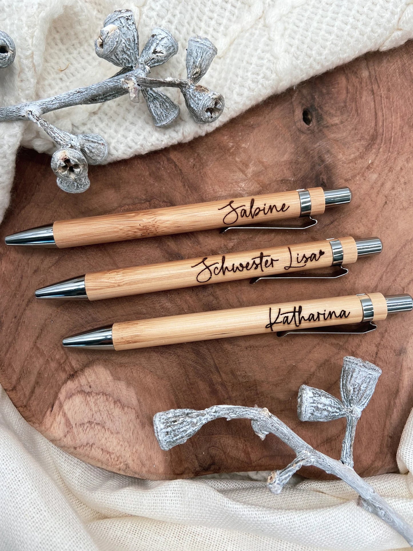 Personalisierter Kugelschreiber aus Holz